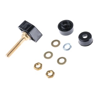 Schutzinger 4 mm Black Insulated Terminal Post, 1 kV, M6 x 0.75 Thread, 63A POL 631 / SW