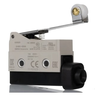Omron Limit Switch Operating Head IP67 Roller Lever Screw Connection AC/DC Voltage High Durability D4MC