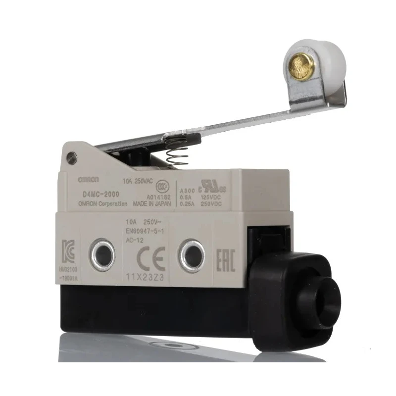 Omron Limit Switch Operating Head IP67 Roller Lever Screw Connection AC/DC Voltage High Durability D4MC