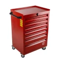 RS PRO Heavy Duty 7 Drawer Wheeled Steel Roller Cabinet Mobile Tool Chest 450mm x 630mm x 970mm 753-1589