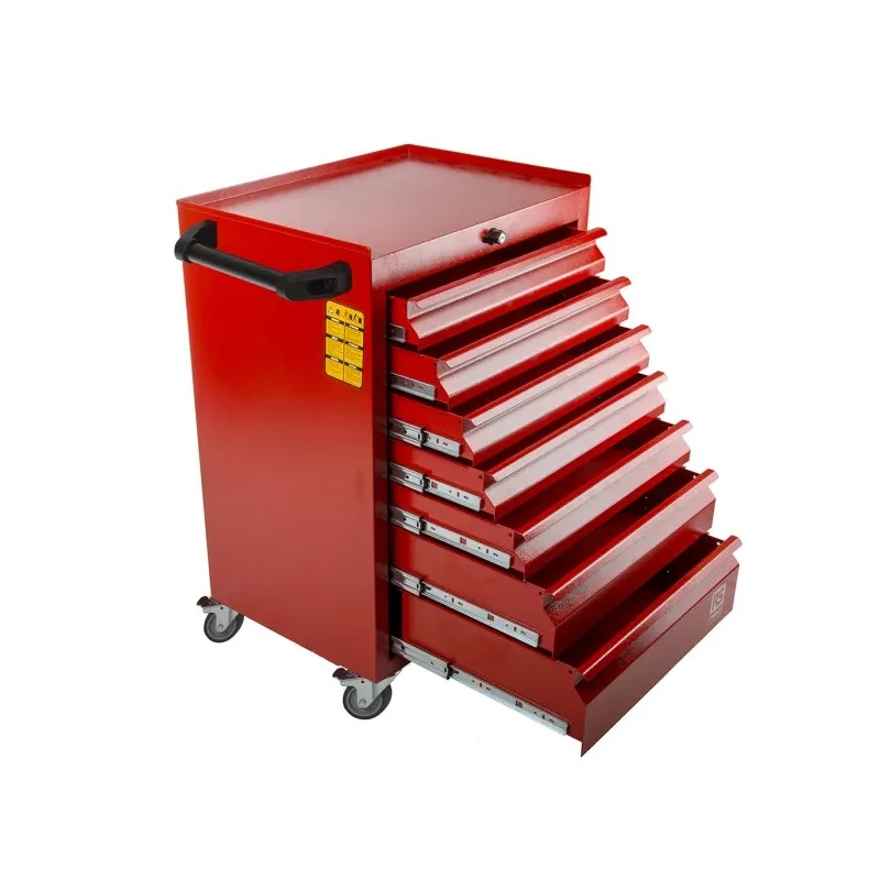 RS PRO Heavy Duty 7 Drawer Wheeled Steel Roller Cabinet Mobile Tool Chest 450mm x 630mm x 970mm 753-1589