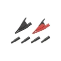 Fluke Crocodile Clip, Black Red Insulated, Nickel Plated Steel Contact, 10A Current, 20mm Jaw Opening AC285-FTP
