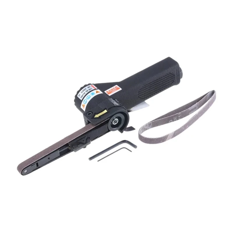 Bahco Air Belt Sander 10 x 330 mm Pad Size, 16000 rpm Speed, 260 L/min Air Consumption, 6.35 mm Air Inlet BP212
