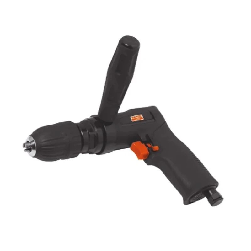 Bahco Reversible Air Drill 13 mm Keyless Chuck, 220W Power, 450 RPM, 1/4 in BSP Air Inlet BP825