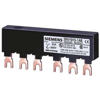 Siemens SIRIUS 3 Phase Busbar Rated 690 V Pitch 50 mm 3RV1935-1A