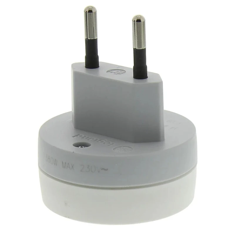 Legrand Travel Adapter USA Europe 230V 6A Non-Grounded 2-Pin Euro Plug to US Socket 0 503 85