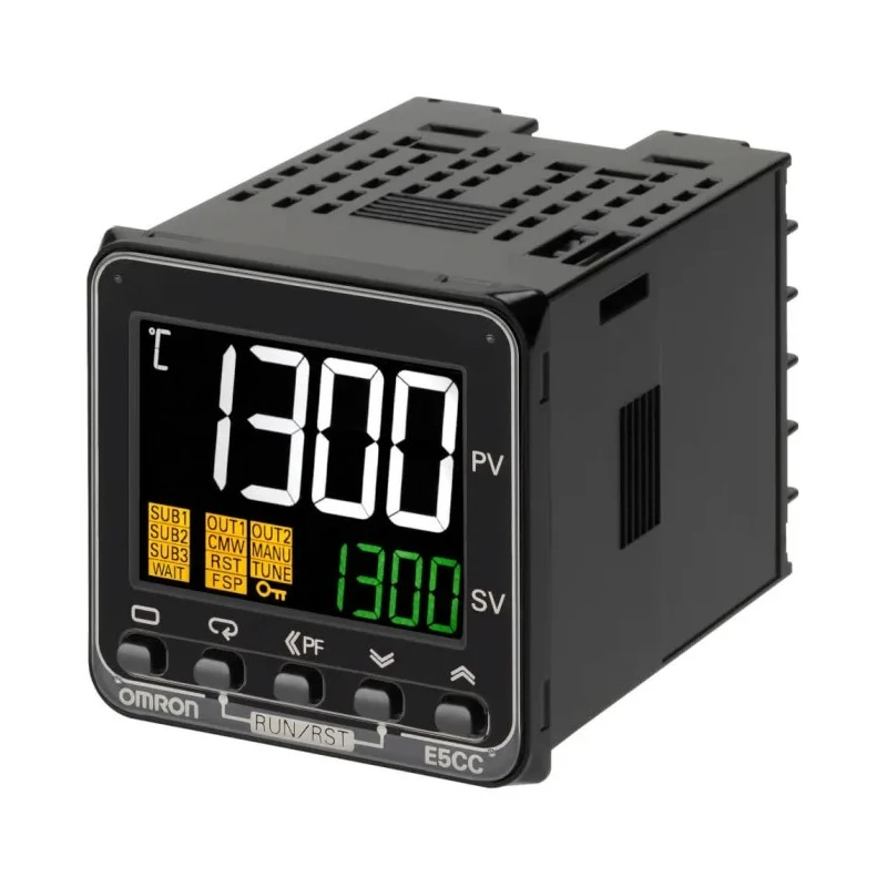 Omron Panel Mount PID Temperature Controller 2 Input, 1 Output Solid State Relay 240V On-Off E5CC