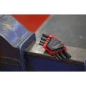 Facom 9 Piece L Metric Hex Key Set with Hex Sizes 1.5 mm to 10.0 mm, Silicon Steel, Phosphate Finish 82H.JP9A