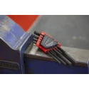 Facom 9 piece L Metric Hex Key Set 1.5 to 10 mm Long Arm Silicon Steel Phosphate Finish 83H.JP9A