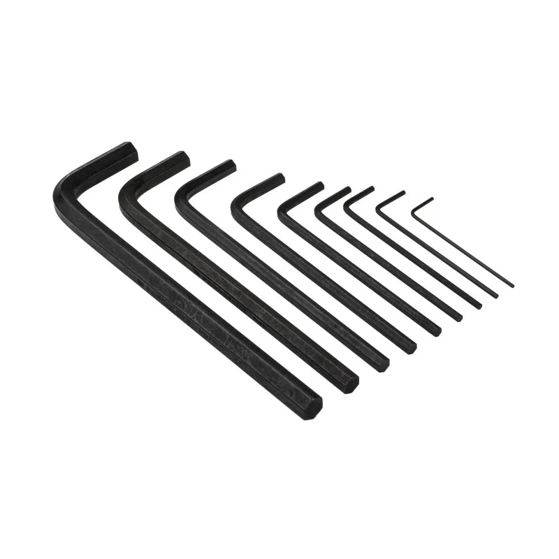 Facom 9 piece L Metric Hex Key Set 1.5 to 10 mm Long Arm Silicon Steel Phosphate Finish 83H.JP9A