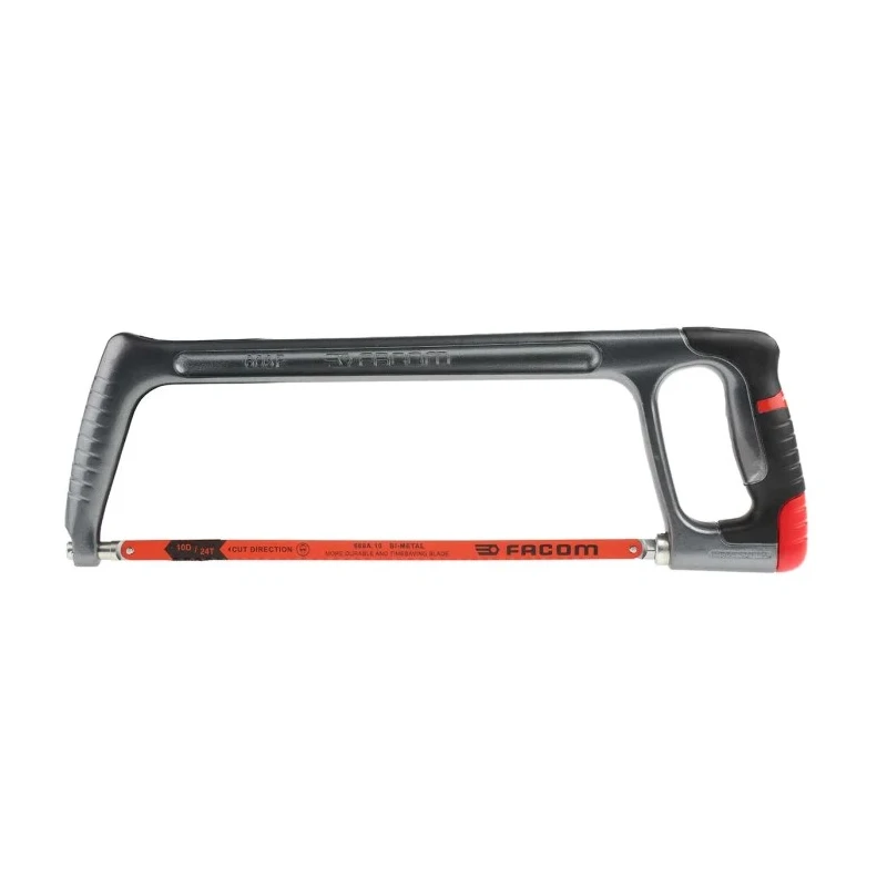 Facom 300 mm Bi-Metal Hacksaw with Aluminium Frame Ergonomic Handle and 8-Position Blade Tension Control 603FPB