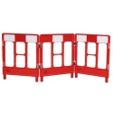 JSP Red Safety Folding Barrier 1.2m Length 1m Height 6mm Diameter, Model KBB023-000-600