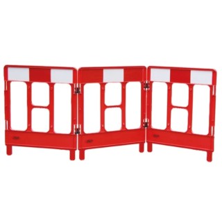 JSP Red Safety Folding Barrier 1.2m Length 1m Height 6mm Diameter, Model KBB023-000-600