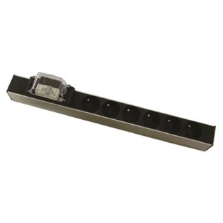 PGEP 16A 230V AC 6 Gang Power Distribution Unit Power Strip with 2.5m Cable Type E RCD Protected Surge Protection 755-3964