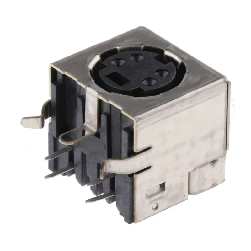 TE Connectivity Mini DIN 4 Pole Right Angle Miniature DIN Socket 30V 500mA Through Hole Female 5749181-1