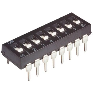 TE Connectivity Flush Slide Rotary Coded DIP Switch Through Hole ADF08T04