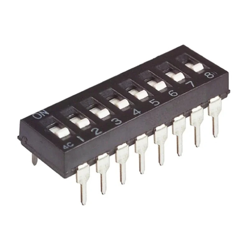TE Connectivity Flush Slide Rotary Coded DIP Switch Through Hole ADF08T04