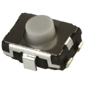 Panasonic Grey Tactile Switch Push Plate 2.5 mm SPST 20mA 15 V dc Surface EVQP2D02Q