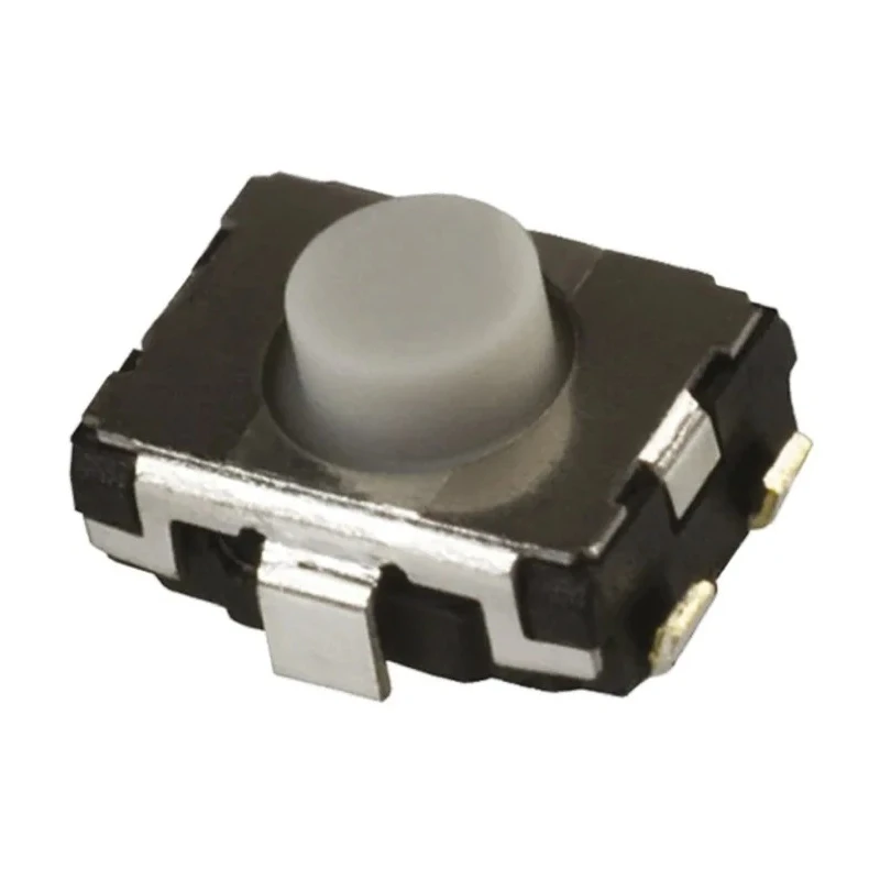 Panasonic Grey Tactile Switch Push Plate 2.5 mm SPST 20mA 15 V dc Surface EVQP2D02Q