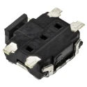 Panasonic Black Tactile Switch Push Plate 1.35 mm SPST 50mA 12 V dc Surface EVQP7A01K