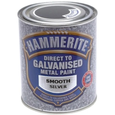 Hammerite Direct to Rust Paint Smooth Silver 750 ml 5092808