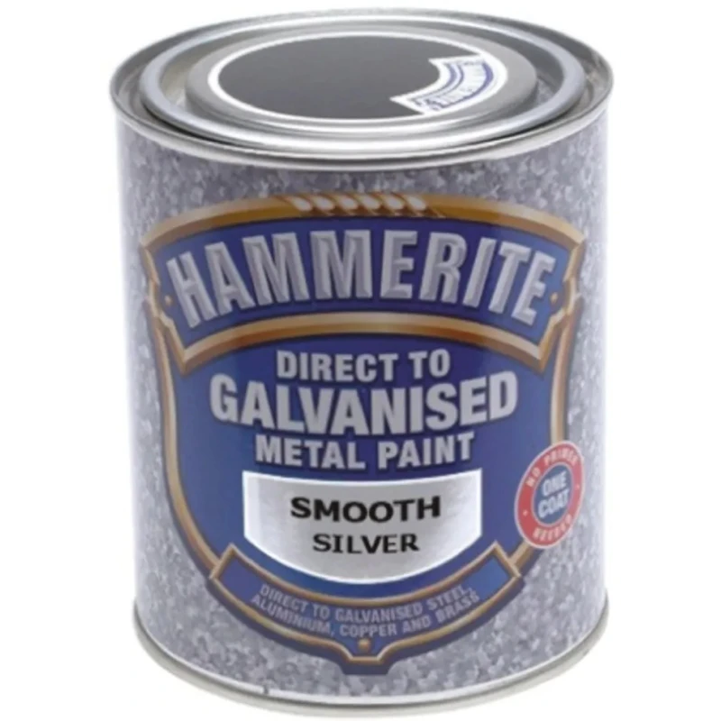 Hammerite Direct to Rust Paint Smooth Silver 5 L Tin 5084898