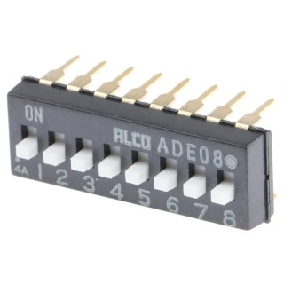 TE Connectivity Extended Slide Rotary Coded DIP Switch ADE08A04