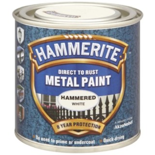 Hammerite Direct to Rust Paint in Hammered White, Tin Package, 750 ml 5092971