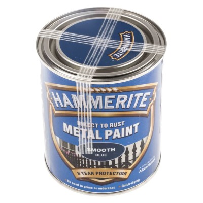 Hammerite Direct to Rust Paint Smooth Finish Blue Tin 750 ml 5092826
