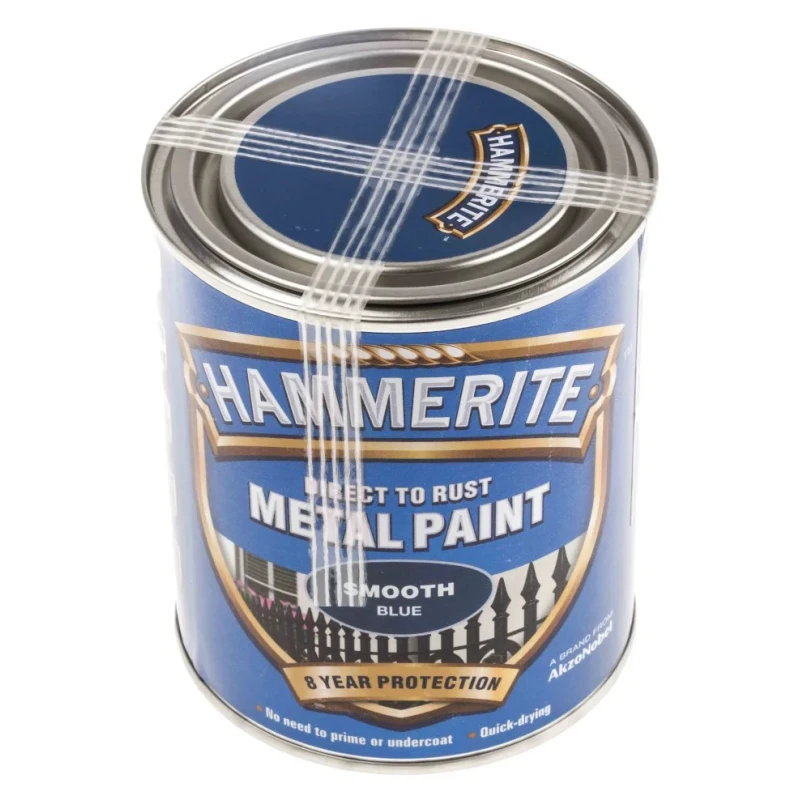 Hammerite Direct to Rust Paint Smooth Finish Blue Tin 750 ml 5092826