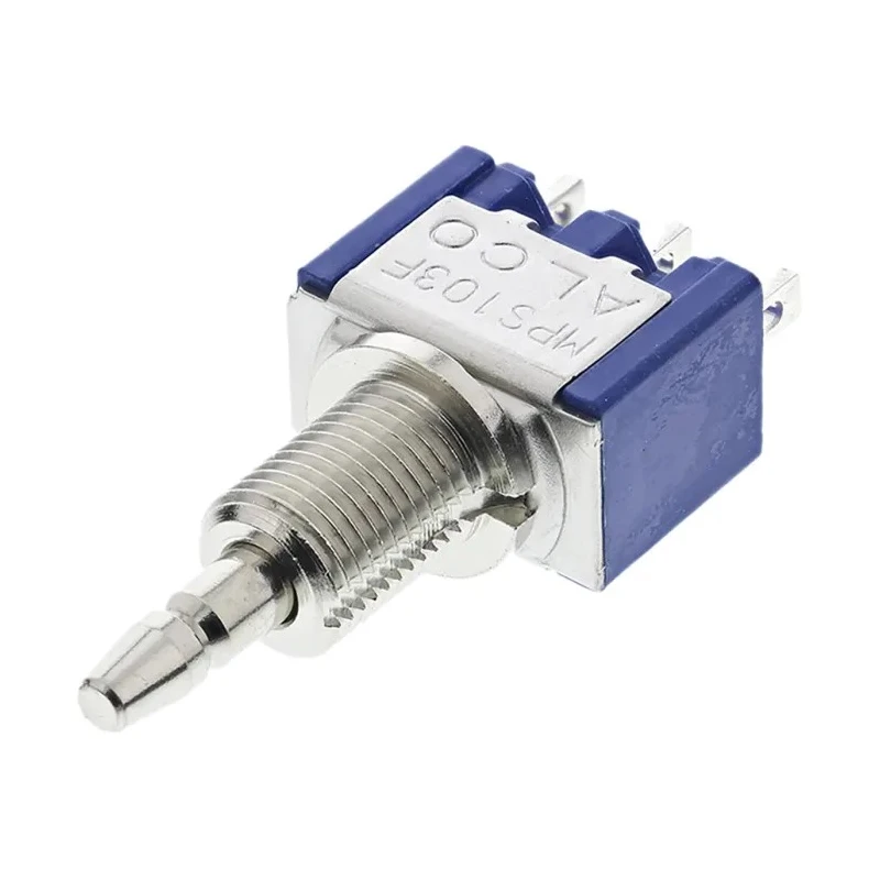TE Connectivity ALCOSWITCH Blue Series Miniature Push Button Switch, Momentary, Panel Mount, 5.9 mm Cutout, SPDT 1977739-2