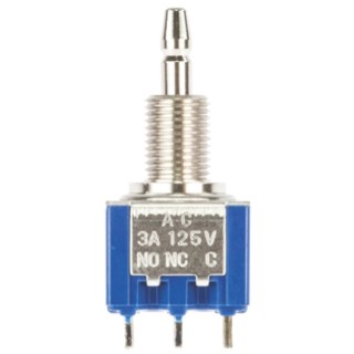 TE Connectivity ALCOSWITCH Blue Series Miniature Momentary Push Button Switch, Panel Mount, DPDT, 5.9 mm Cutout 1977739-4