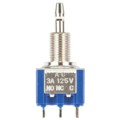 TE Connectivity ALCOSWITCH Blue Series Miniature Momentary Push Button Switch, Panel Mount, DPDT, 5.9 mm Cutout 1977739-4