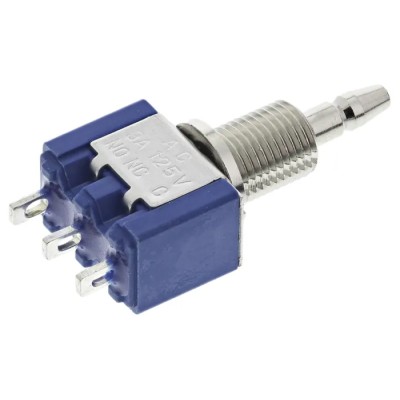 TE Connectivity ALCOSWITCH Blue Series Miniature Push Button Switch, Momentary, Panel Mount, SPDT, 5.9 mm Cutout 1977739-2