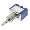 TE Connectivity ALCOSWITCH Blue Series Miniature Push Button Switch, Momentary, Panel Mount, SPDT, 5.9 mm Cutout 1977739-2