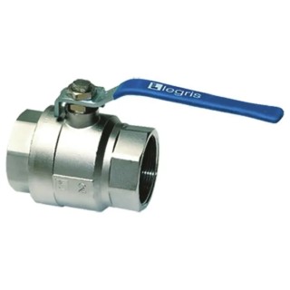 Legris Sand Blasted Nickel Plated Brass Threaded Ball Valve BSPP 1/4 in 30 bar 130°C 4902 10 13