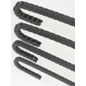 Igus Cable Trunking e-chain Black, Width 48.5 mm x Depth 39 mm, Length 1 m, 125 mm Min. Bend Radius, Igumid G 17.3.125.0