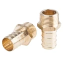 Legris Pneumatic Fitting Brass Pipe Threaded Adapter Male BSPT 1/2 in to Male 0123 25 34