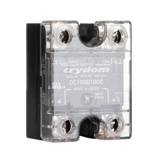 Crydom DC Series Solid State Relay Panel Mount 100A Load 72V DC Load 32V DC Control DC100D100C