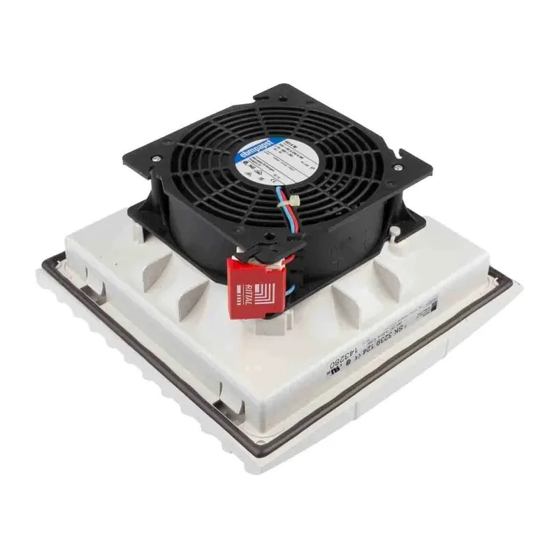 Rittal SK Series Filter Fan 24V DC 6W 100 m³/h Filtered Airflow 105 m³/h Unimpeded Airflow IP54 Square 204 mm x 204 mm IP54