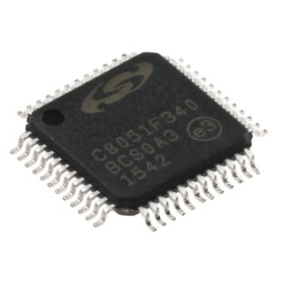 Silicon Labs 8 bit 8051 Microcontroller 64kB FLASH 48 MHz 48-Pin TQFP C8051F340-GQ