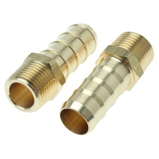 Legris Pneumatic Brass Pipe Fitting Threaded Adapter Male BSPT 1/2 in to Male 0123 16 21
