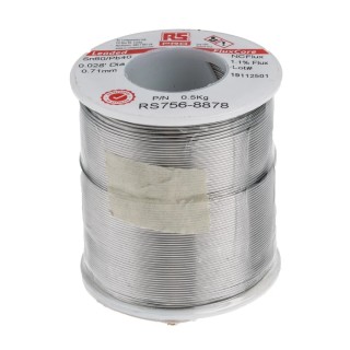 RS PRO 0.7 mm Lead Solder Wire 60/40 Tin/Lead, 183°C Melting Point 756-8878