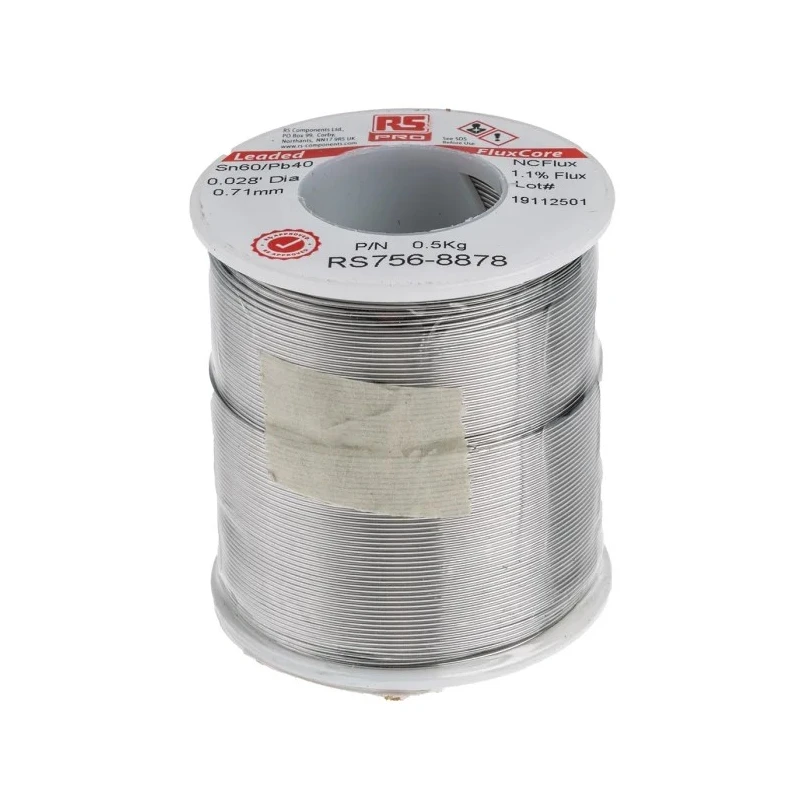 RS PRO 0.7 mm Lead Solder Wire 60/40 Tin/Lead, 183°C Melting Point 756-8878