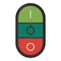ABB Modular Series Red, Green Momentary Push Button Head 22 mm Cutout IP66 1SFA611131R1102 MPD2-11G