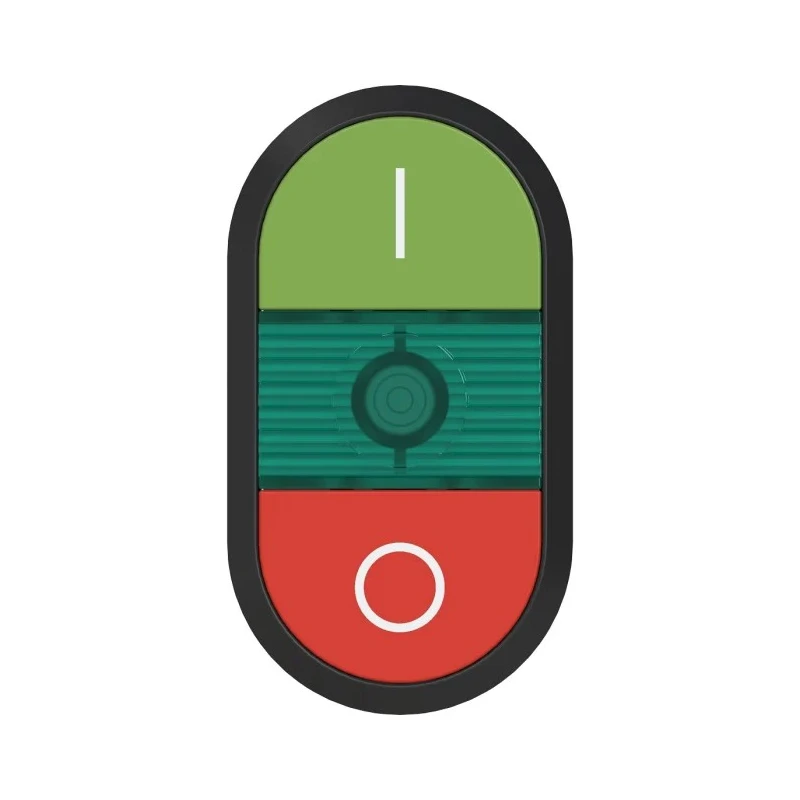 ABB Modular Series Red, Green Momentary Push Button Head 22 mm Cutout IP66 1SFA611131R1102 MPD2-11G