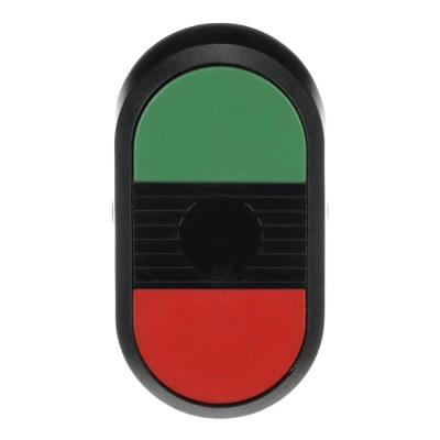 ABB Modular Series Green, Red Momentary Push Button Head, 22 mm Cutout, IP66 1SFA611130R1106 MPD1-11B
