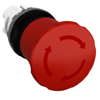 ABB Emergency Stop Push Button Head, 40 mm Diameter, Red Mushroom Twist Release 1SFA611523R1001 MPET4-10R