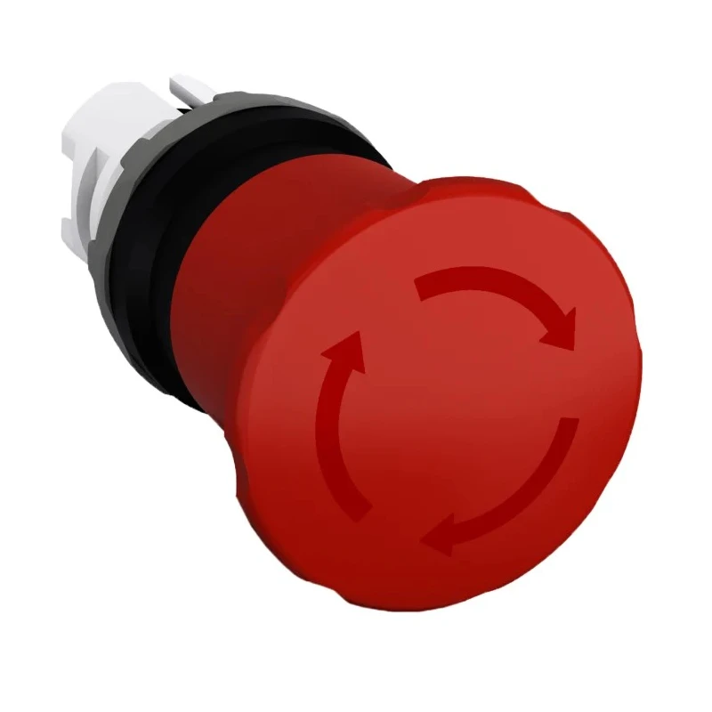 ABB Emergency Stop Push Button Head, 40 mm Diameter, Red Mushroom Twist Release 1SFA611523R1001 MPET4-10R