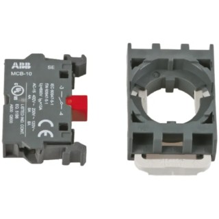 ABB Modular Series Contact Block, Red Light, 1 NO/1 NC 1SFA611605R1111 MCBH-11